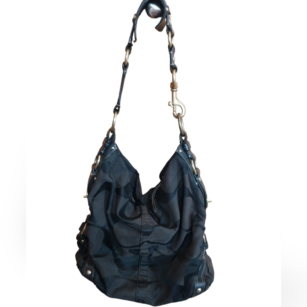 coach purse shoulder bag M0678-10620 black on black